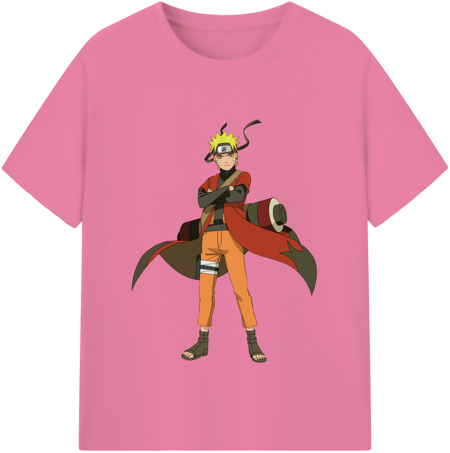 （画像用） NARUTO -ナルト- うずまき ナルト Uzumaki Naruto 綿100％半袖Tシャツ（フロントプリント）